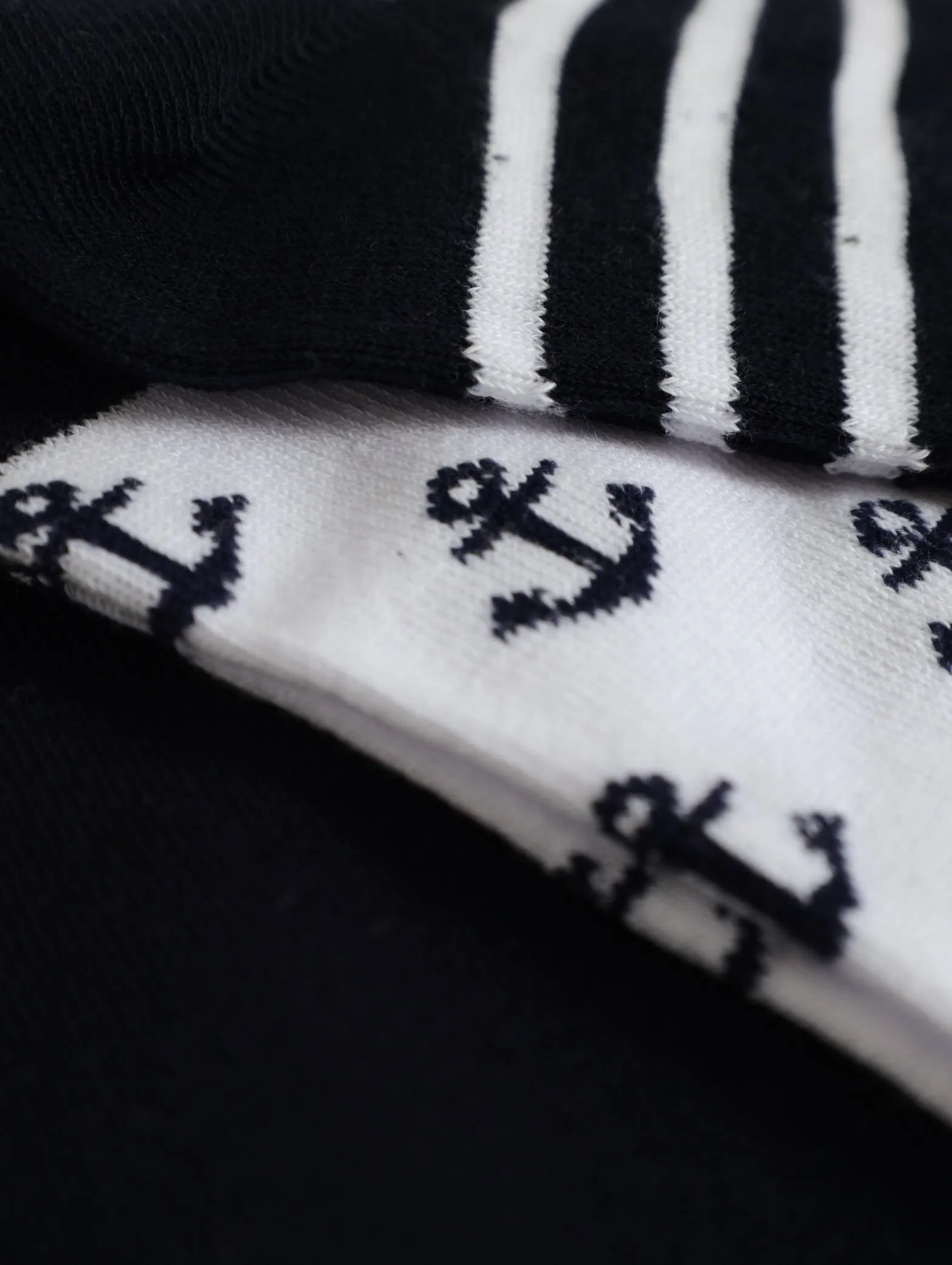 3 Pack Design Lowcut Socks - Navy/White