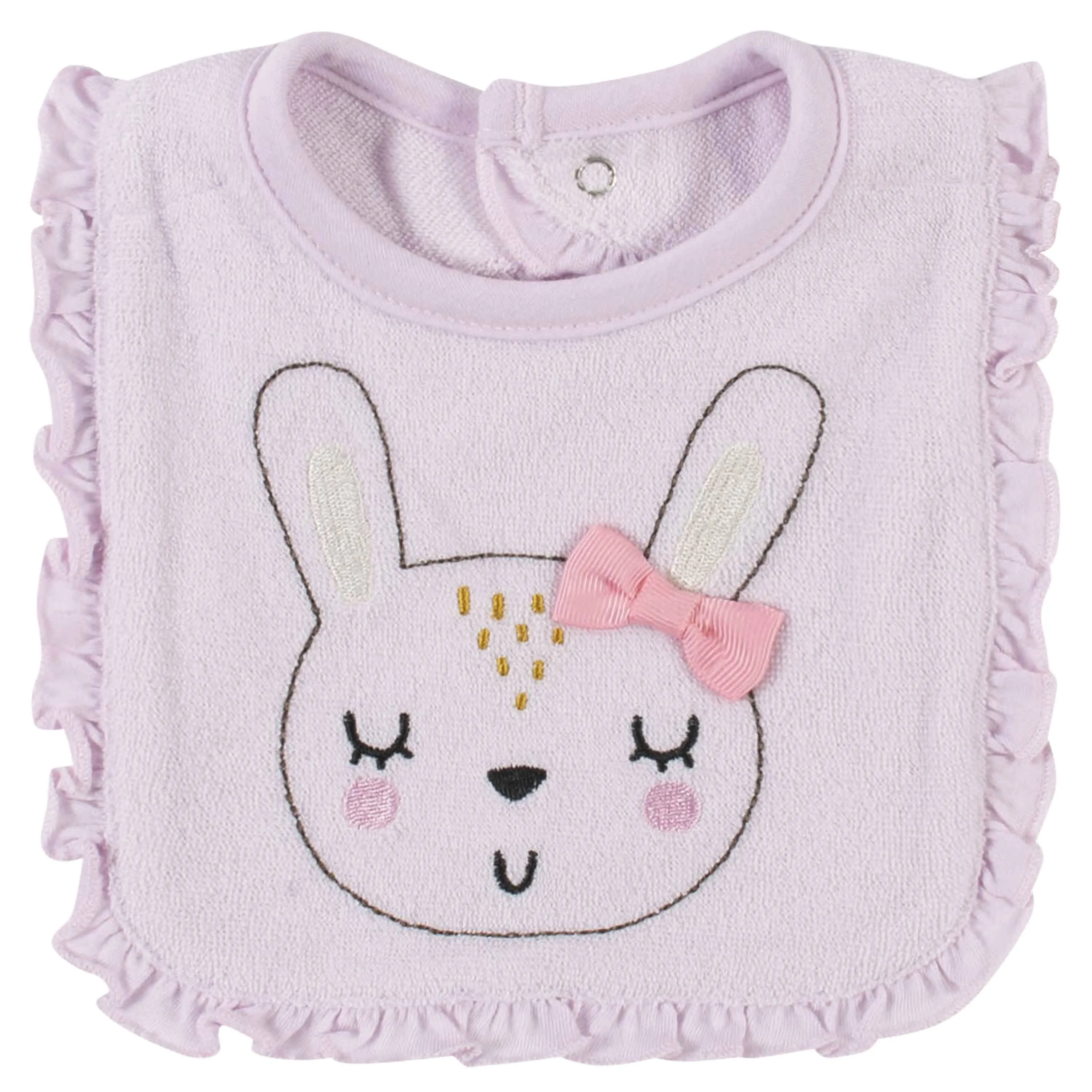 3-Pack Girls Bunny Ballerina Bibs