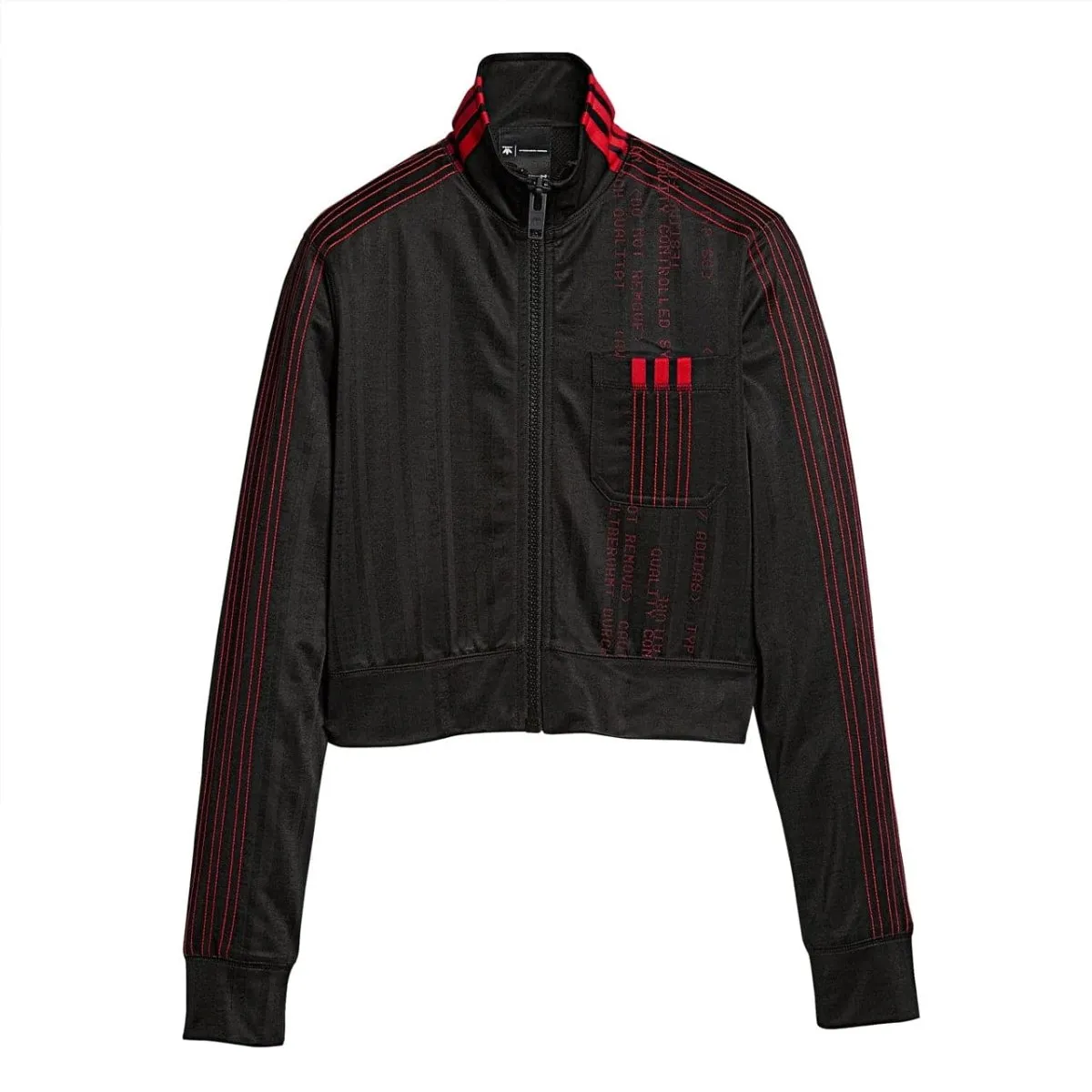 adidas by Alexander Wang AW Crop Track Top W (Schwarz / Rot)