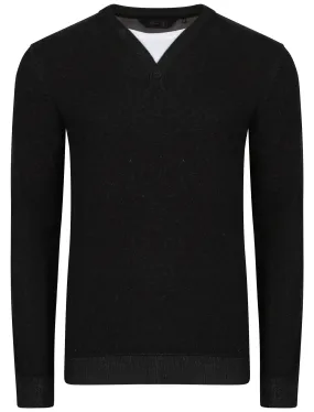 Antoni Jumper with Inner Mock T-Shirt in Black - Dissident
