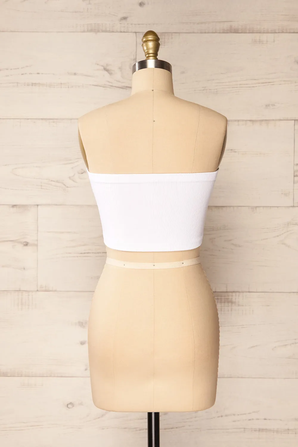Arcachon White | Ribbed Bandeau Top