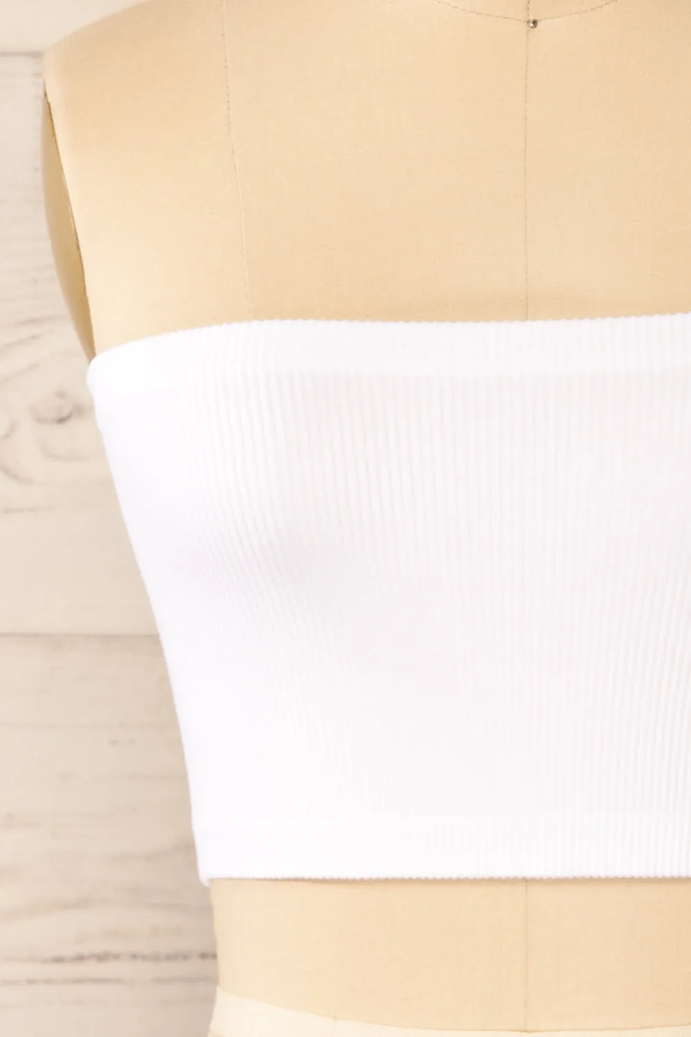 Arcachon White | Ribbed Bandeau Top