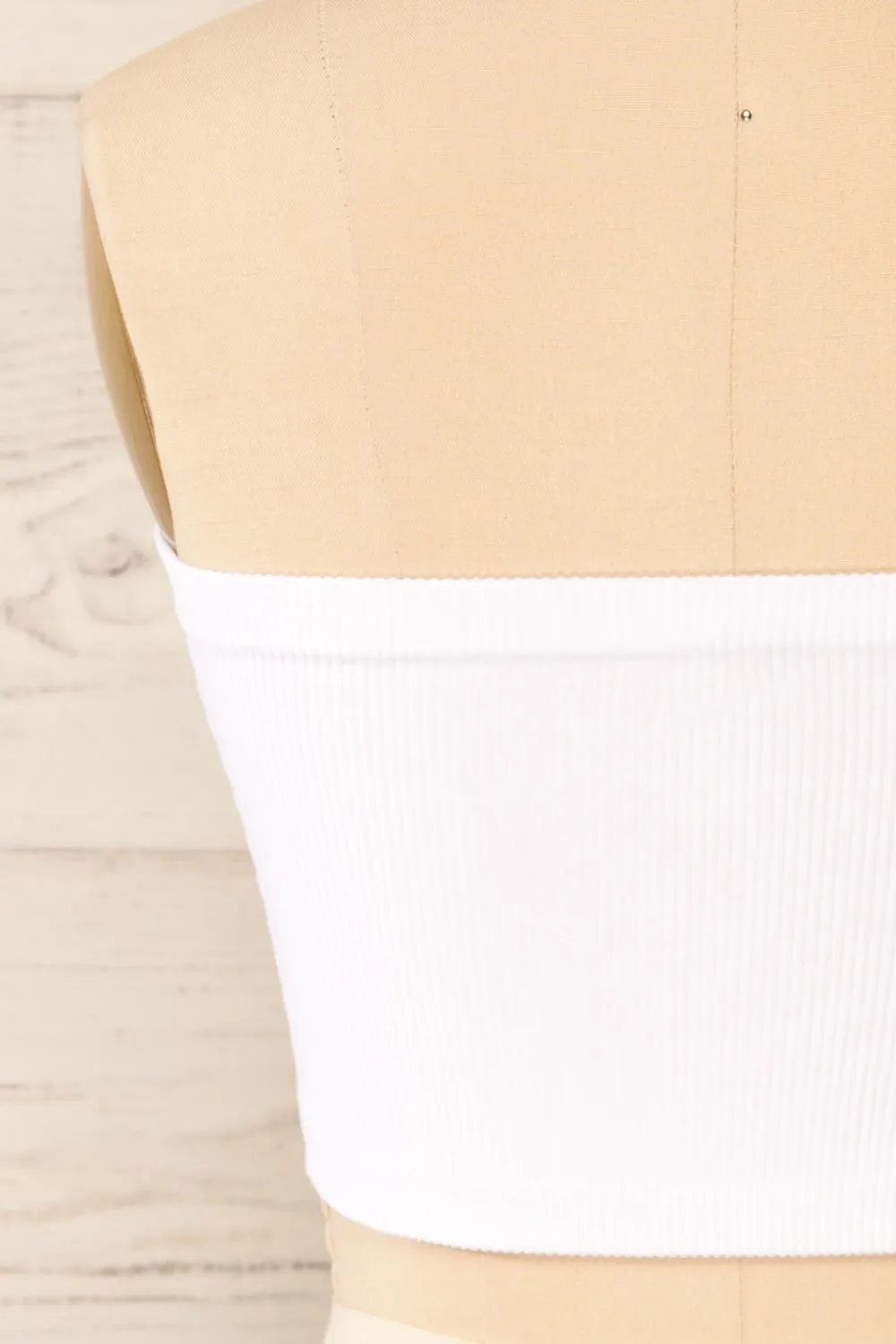 Arcachon White | Ribbed Bandeau Top