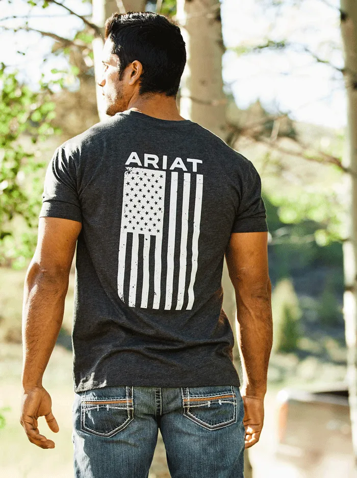 Ariat 10025209 Mens Freedom T-Shirt Charcoal Heather
