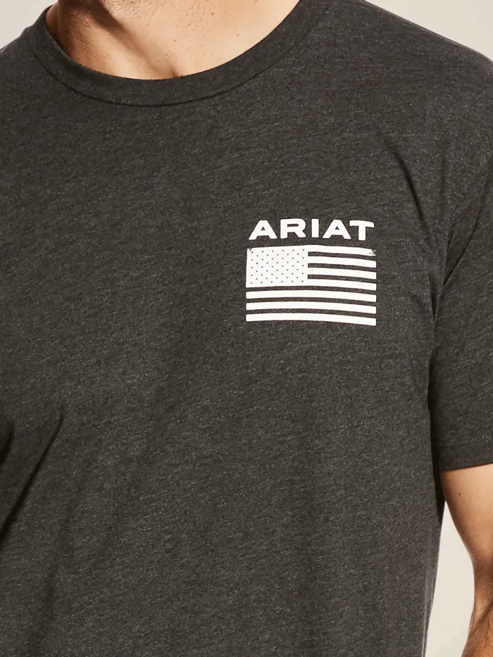 Ariat 10025209 Mens Freedom T-Shirt Charcoal Heather