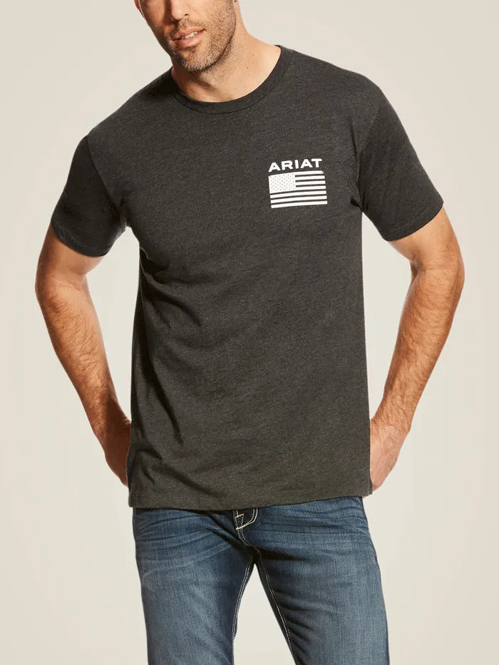 Ariat 10025209 Mens Freedom T-Shirt Charcoal Heather