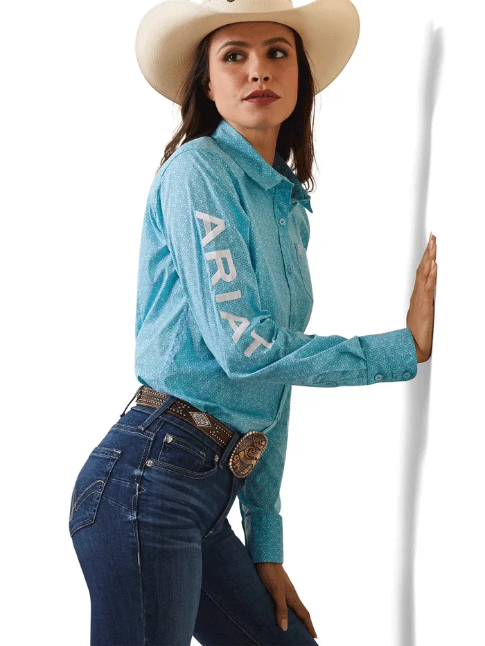 Ariat 10043553 Womens Team Kirby Stretch Shirt Caidant Print