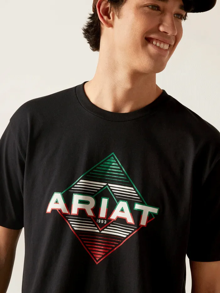 Ariat 10047615 Mens Durango Diamond Short Sleeve Tee Black