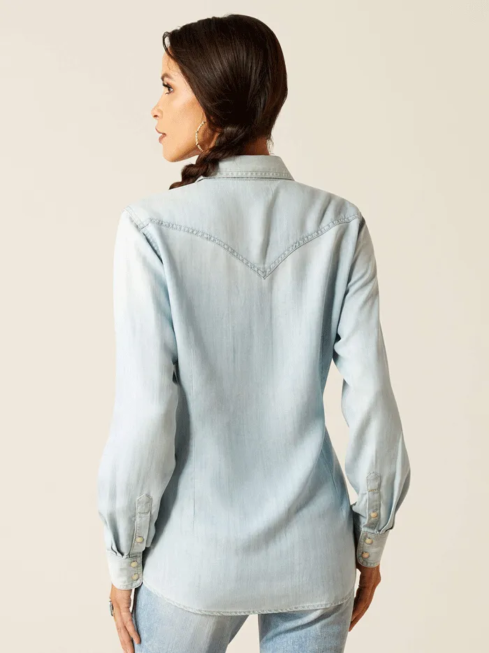 Ariat 10051493 Womens Blues Shirt Bleached Chambray
