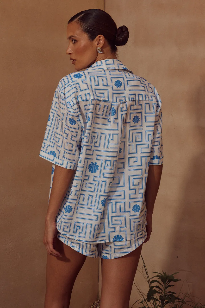ARIENZO SHORT - BLUE/WHITE