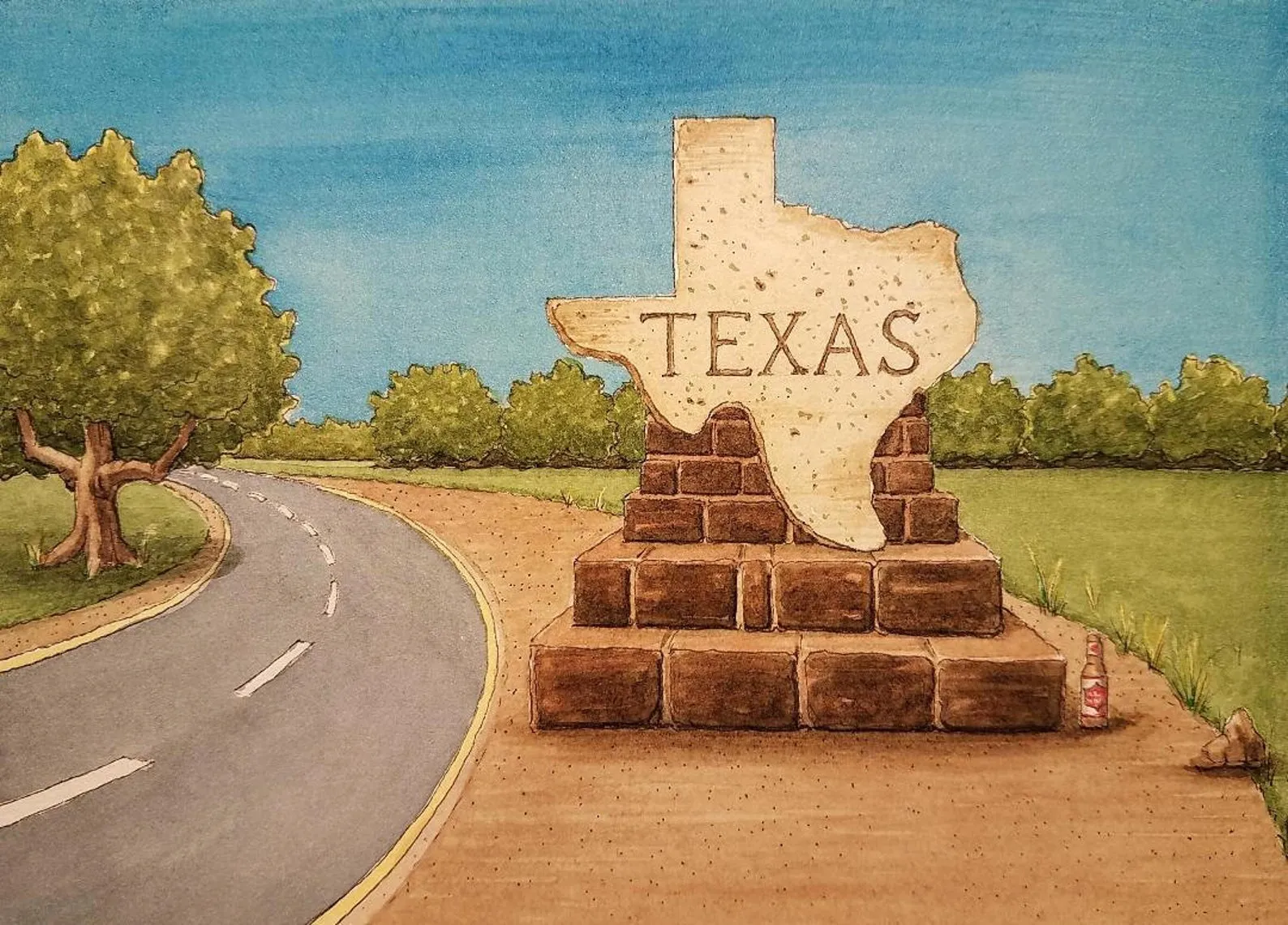 Art Print 5" x 7" | Roadtrippin Texas | Jim Koehn Artwork