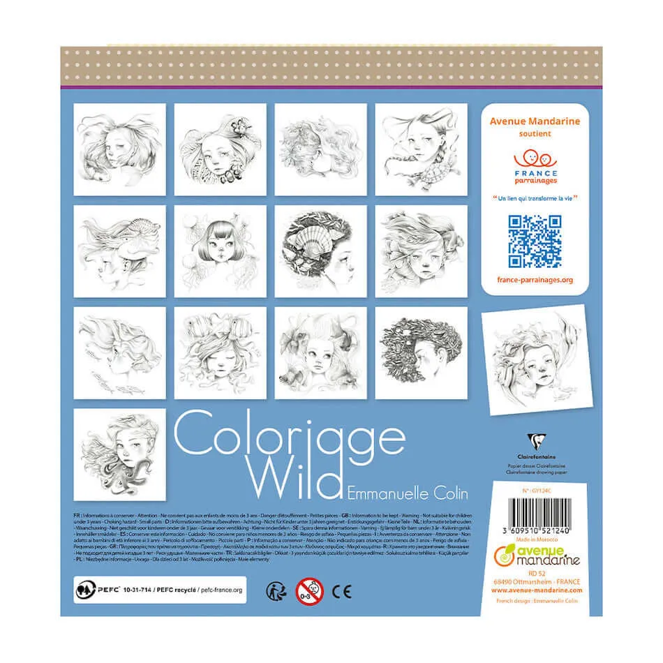 Avenue Mandarine Wild Colouring Book