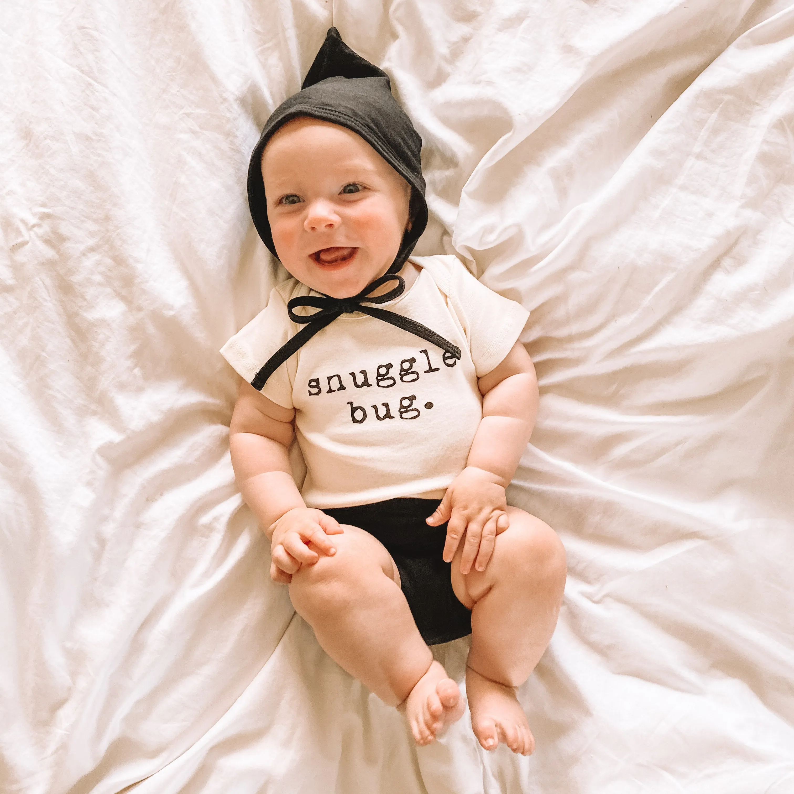 Bamboo Pixie Bonnet - Black