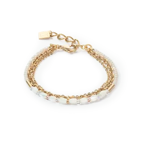 Brilliant Square Layer bracelet gold