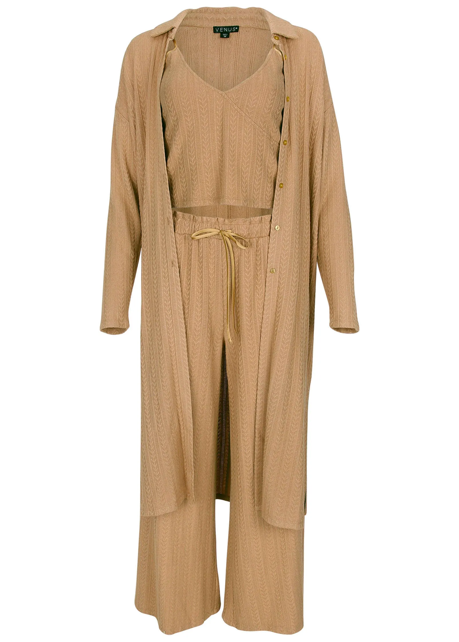 Brunch Knit 3 Piece Set - Camel