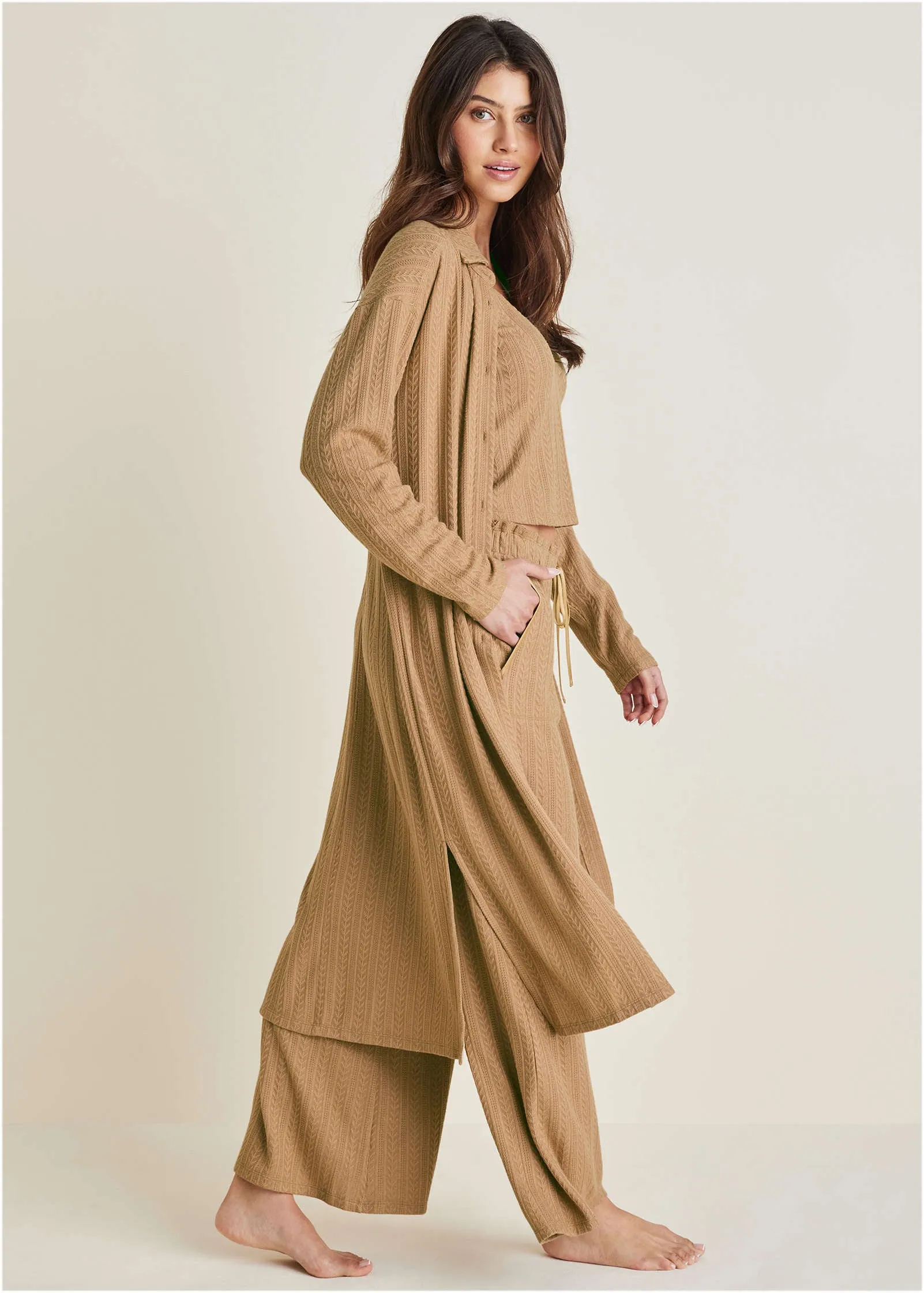 Brunch Knit 3 Piece Set - Camel