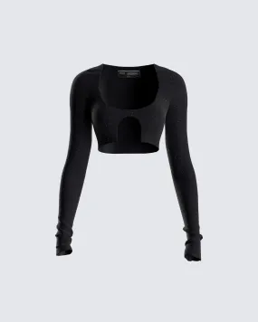 Christina Shimmer Knit Cropped Top