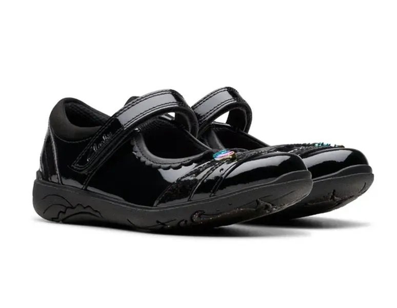Clarks RELDA SPARK-PATENT BLACK