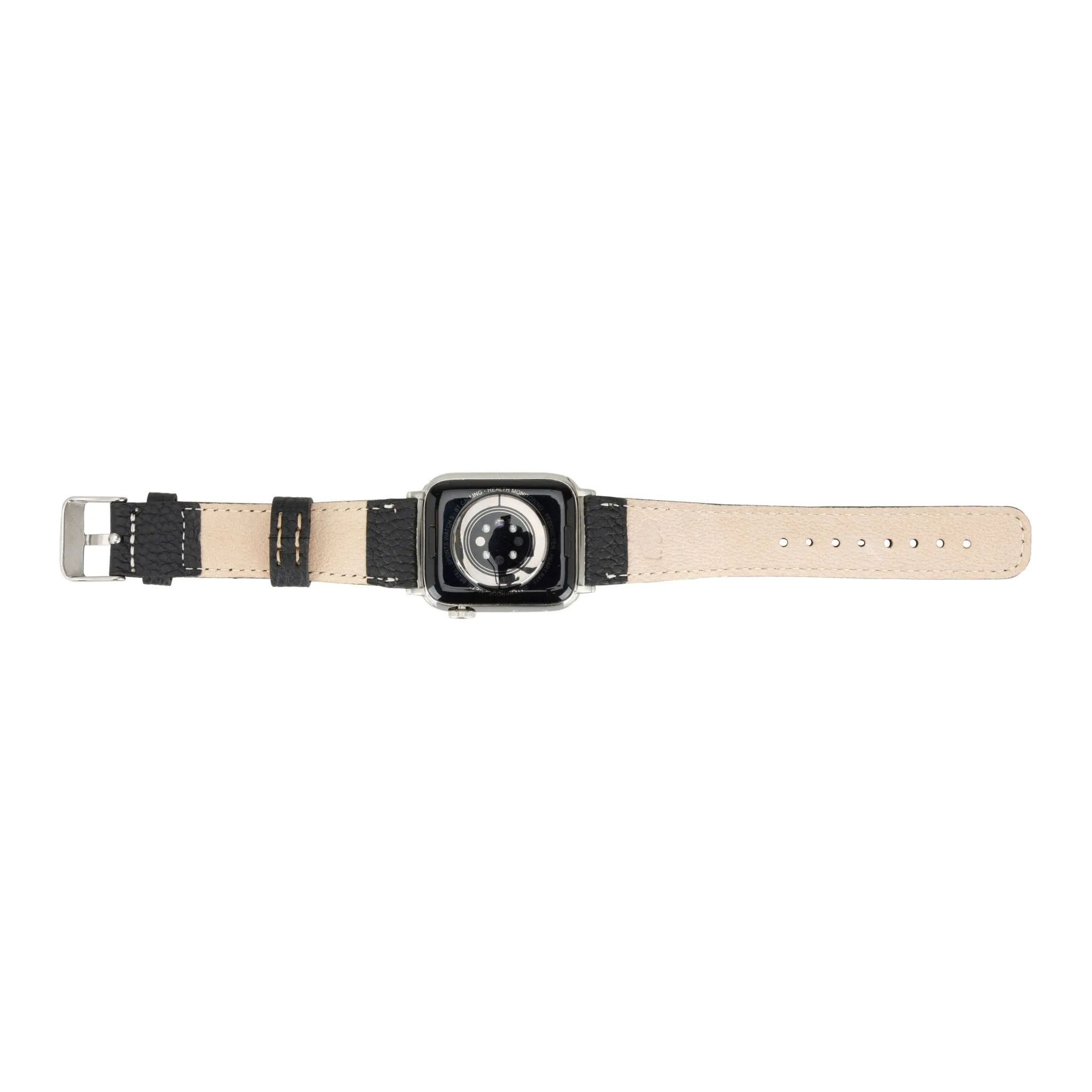Classic Band for Apple Watch 44mm / 45mm, Pebble Black, Silver Hardware