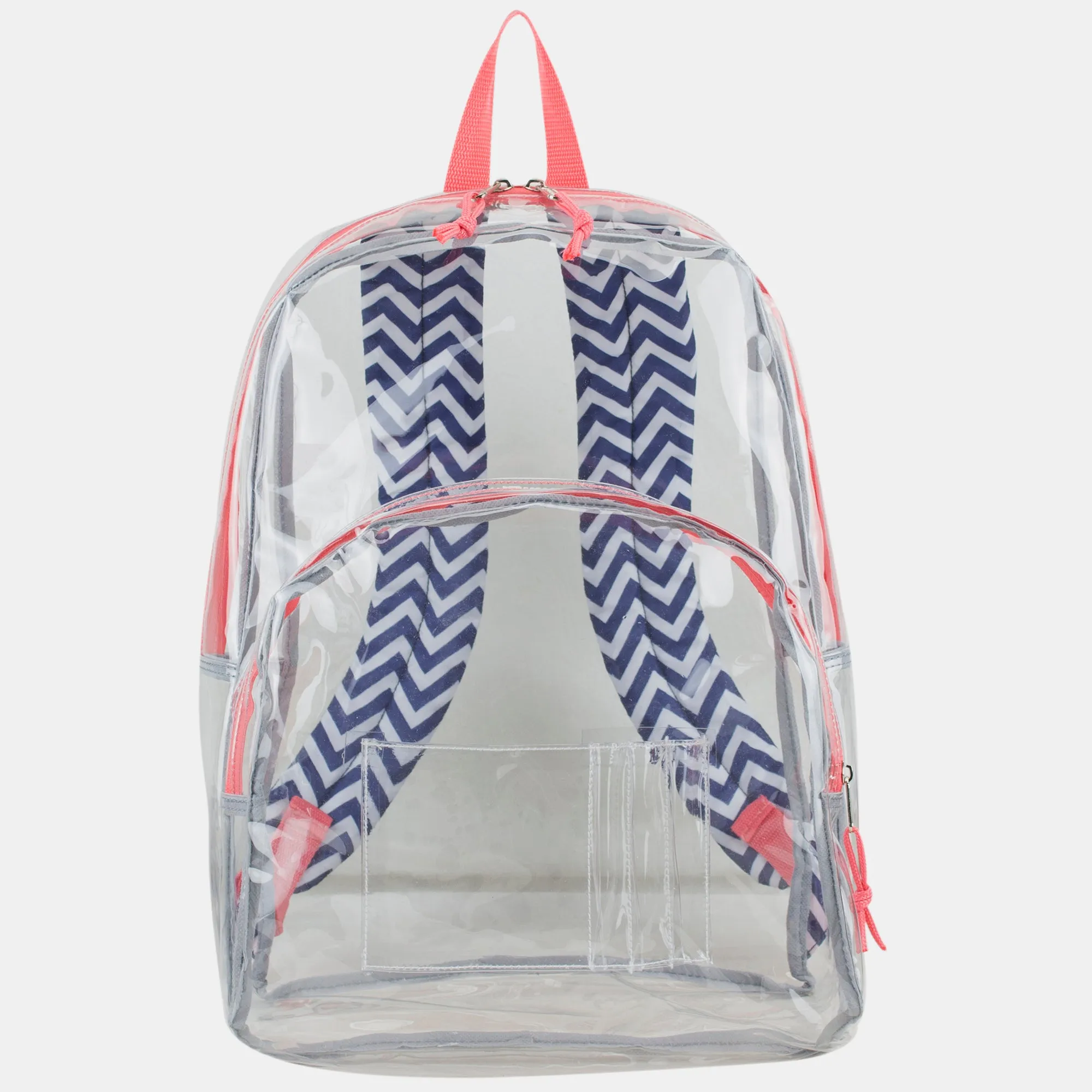 Clear Backpack with Printed Straps