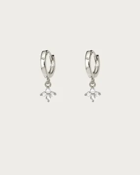 Clover Mini Hoop Earrings in Silver