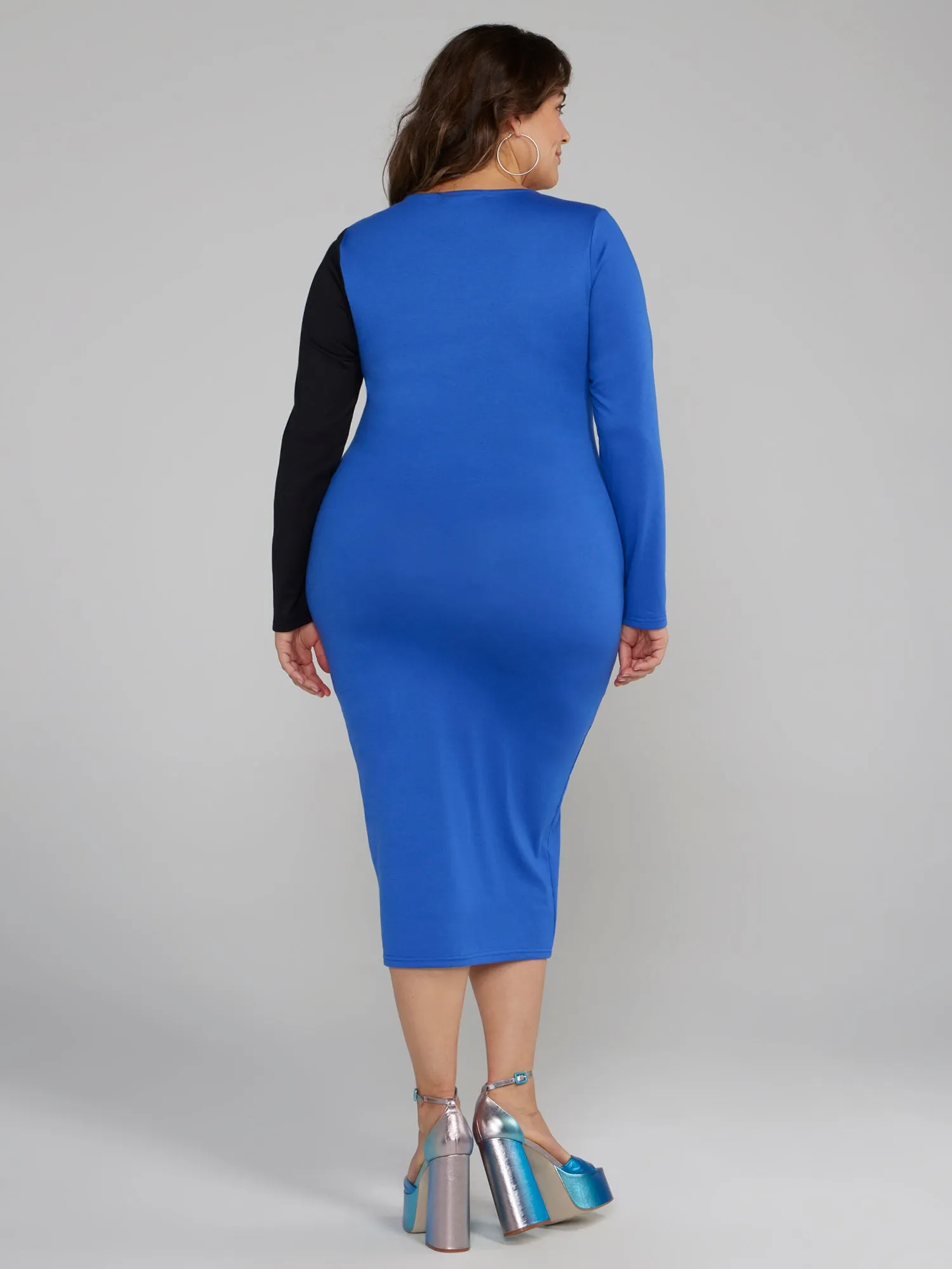 Colorblock Midi Dress