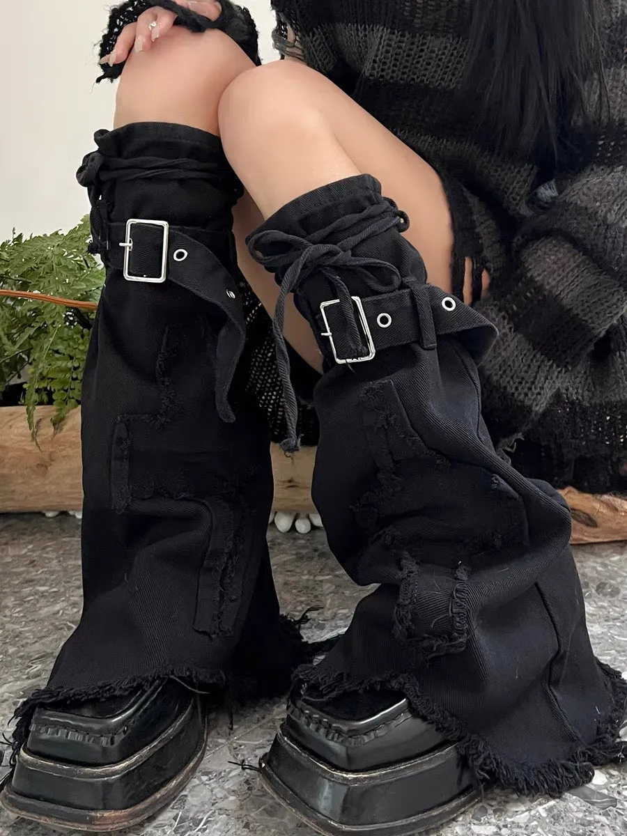 Cross Chic Y2K Denim Flare Leg Covers