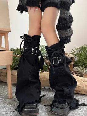 Cross Chic Y2K Denim Flare Leg Covers