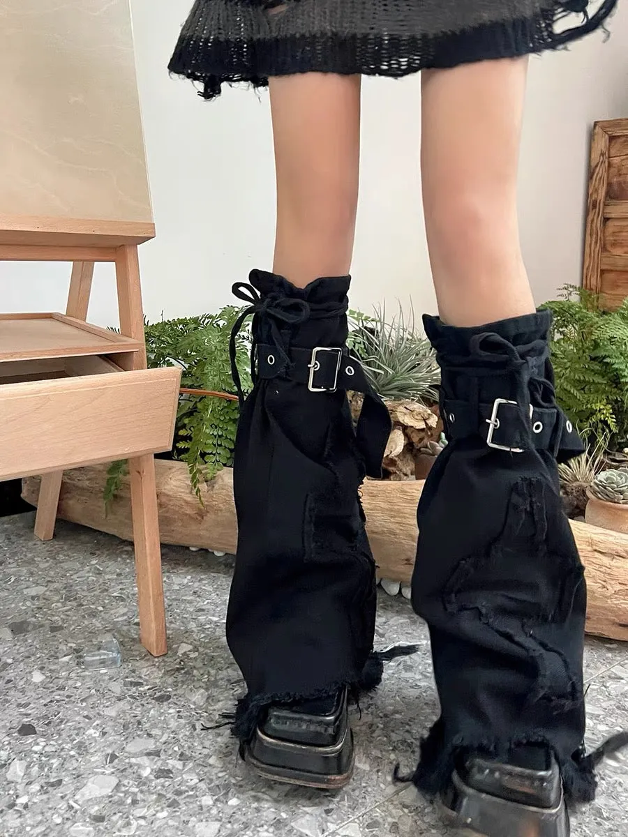 Cross Chic Y2K Denim Flare Leg Covers