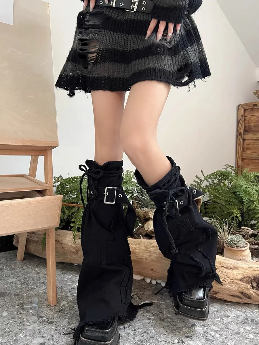 Cross Chic Y2K Denim Flare Leg Covers