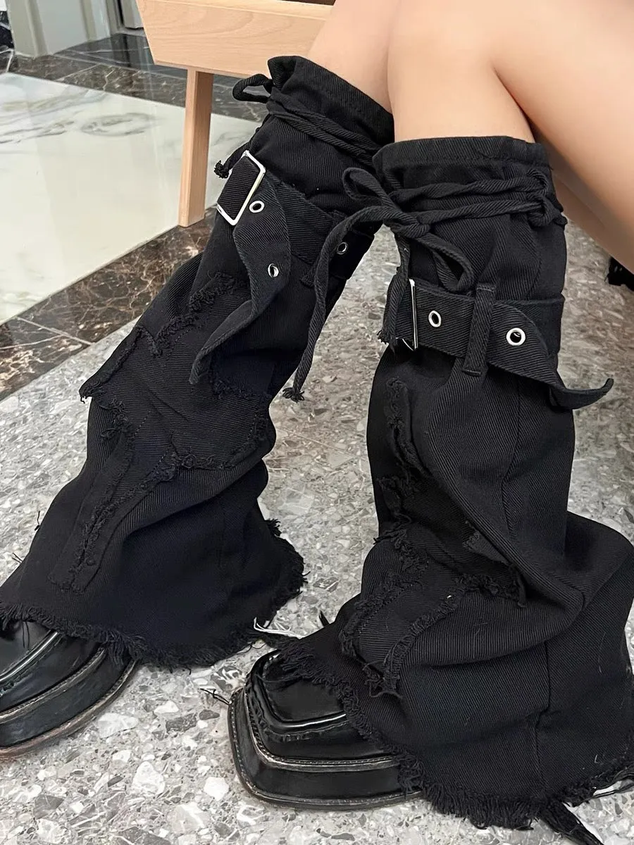 Cross Chic Y2K Denim Flare Leg Covers