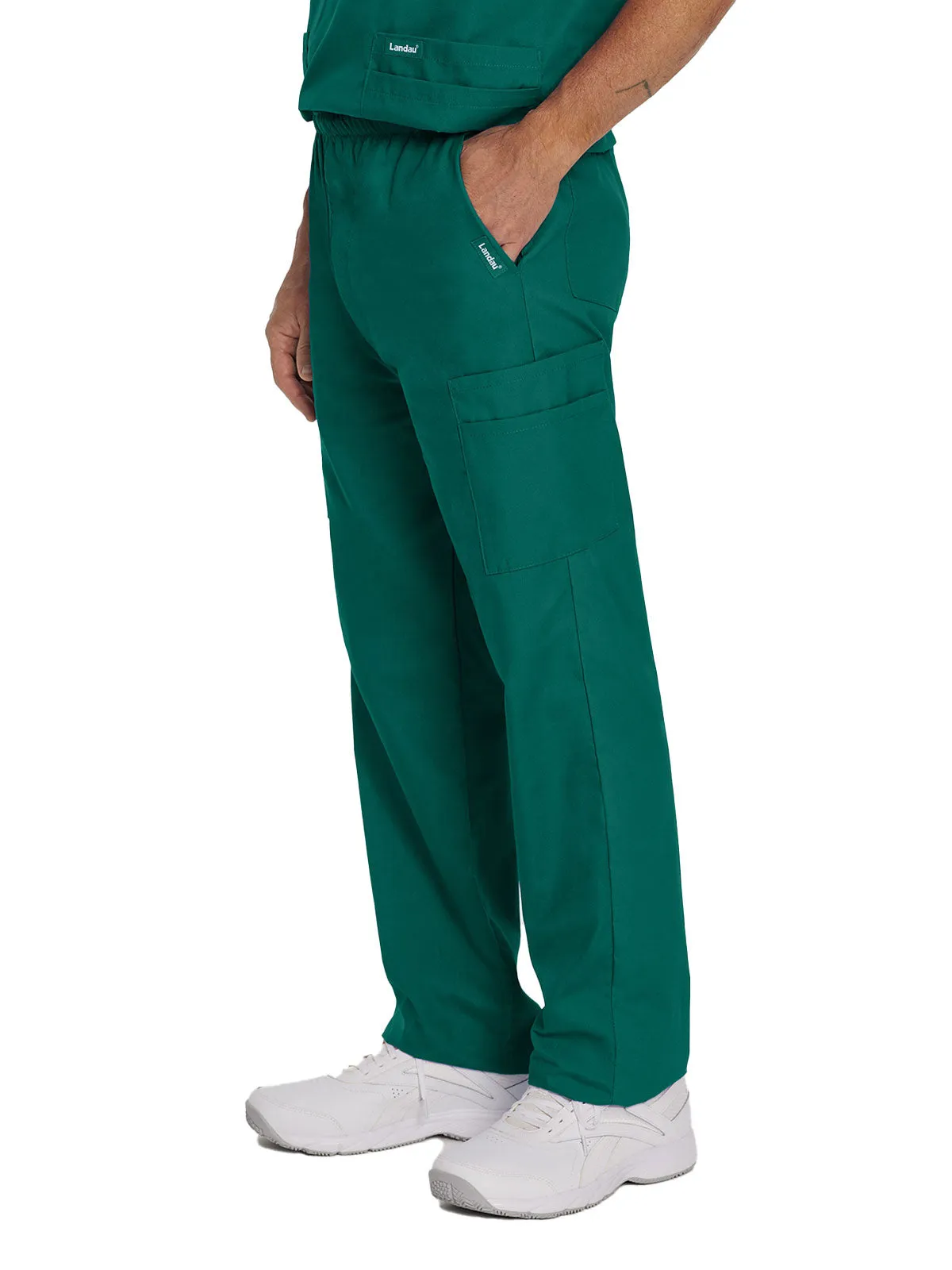 Essentials - Men's Straight-Leg Cargo Scrub Pants