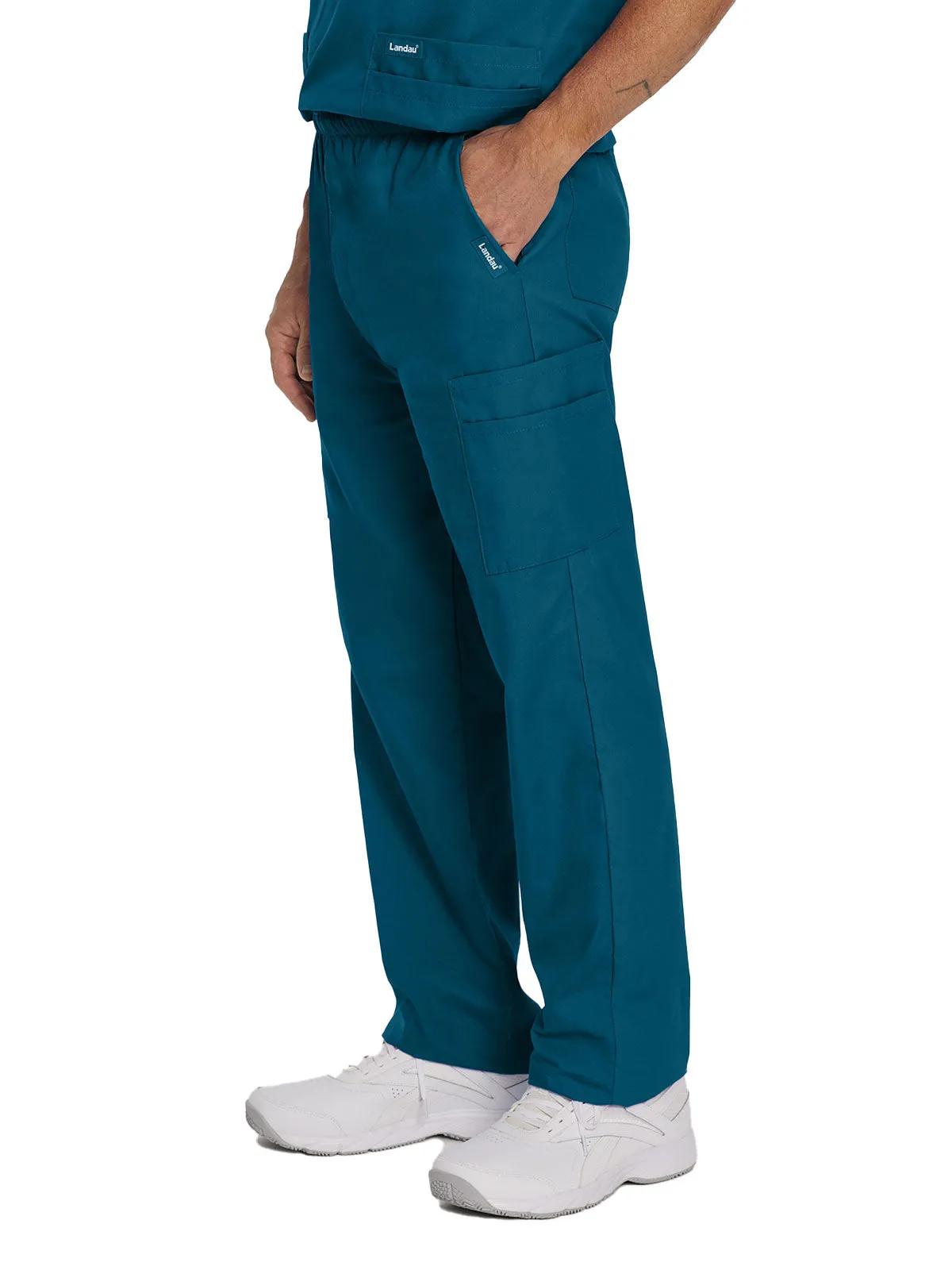Essentials - Men's Straight-Leg Cargo Scrub Pants