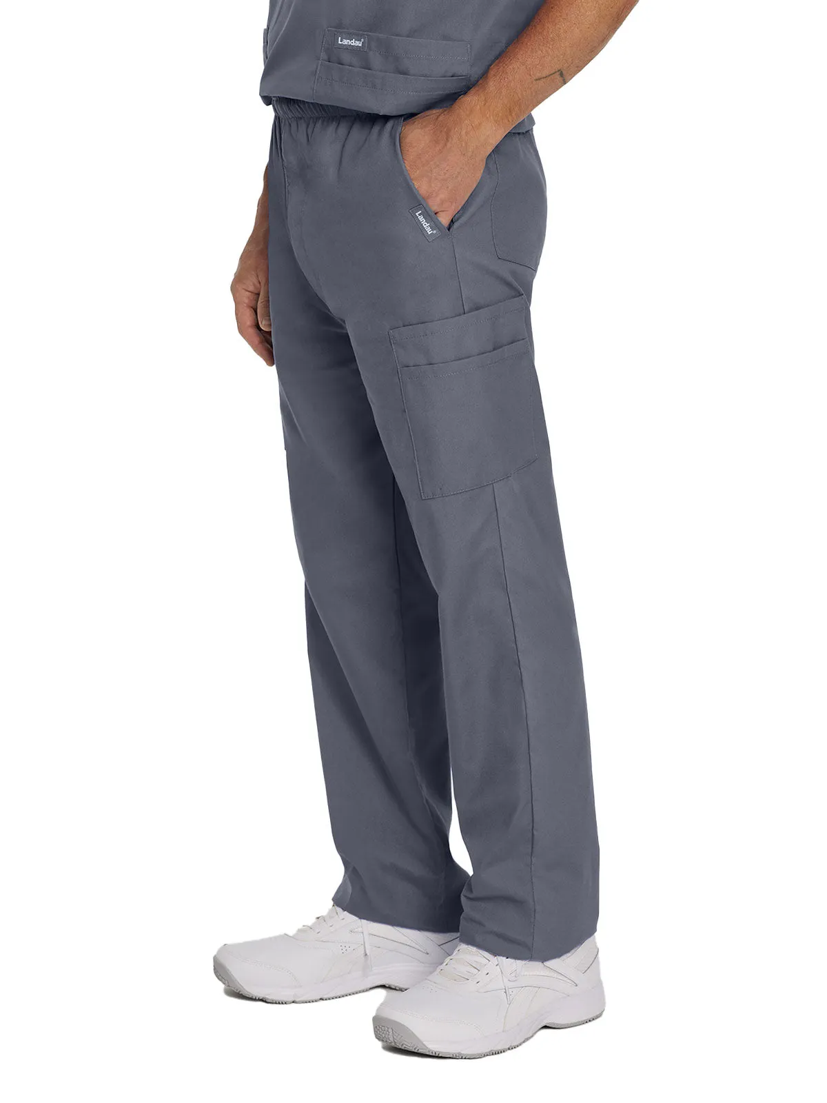 Essentials - Men's Straight-Leg Cargo Scrub Pants