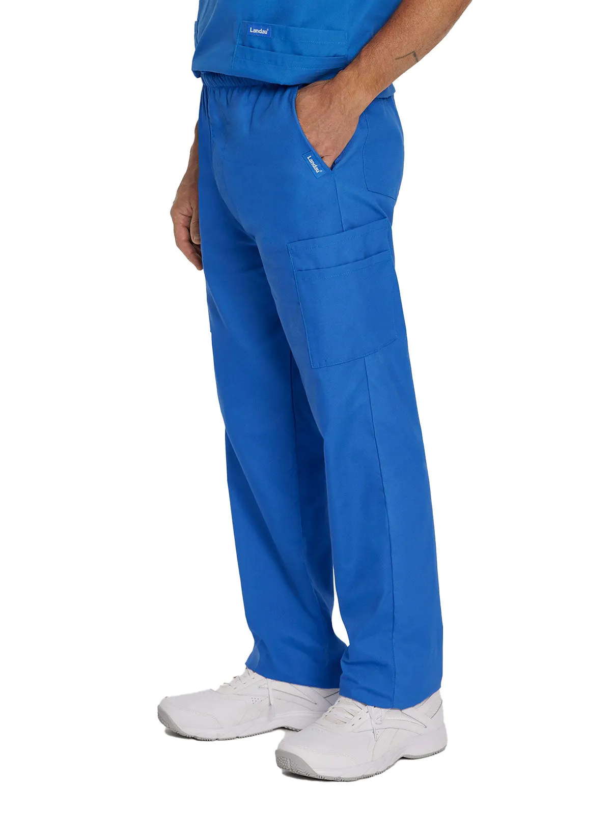 Essentials - Men's Straight-Leg Cargo Scrub Pants