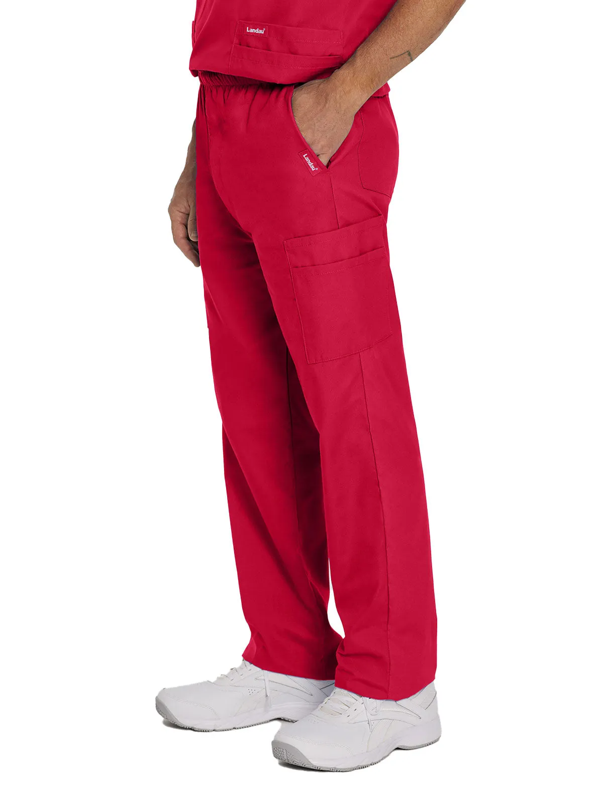 Essentials - Men's Straight-Leg Cargo Scrub Pants