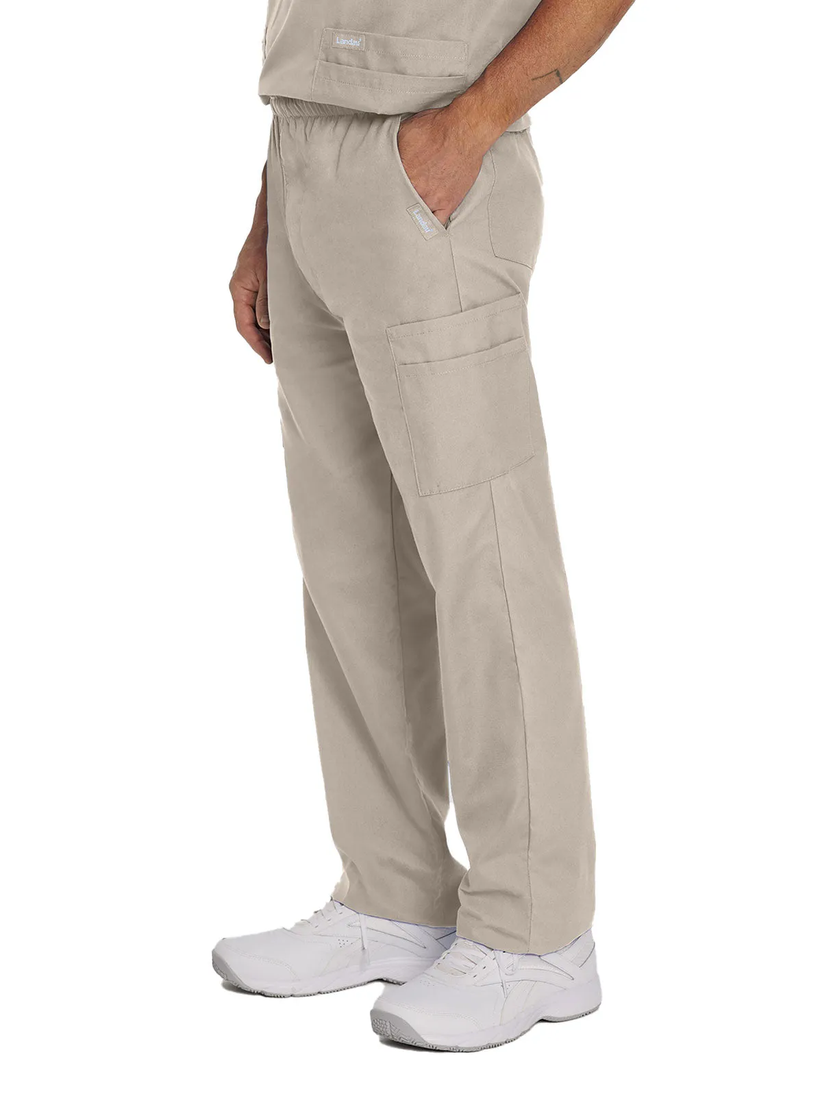 Essentials - Men's Straight-Leg Cargo Scrub Pants