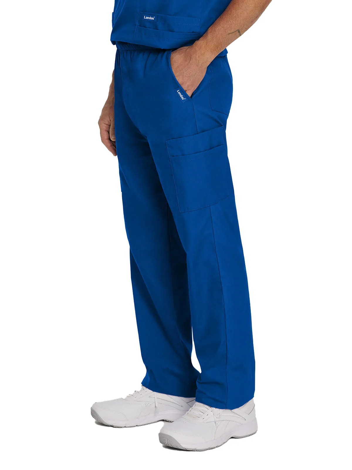 Essentials - Men's Straight-Leg Cargo Scrub Pants