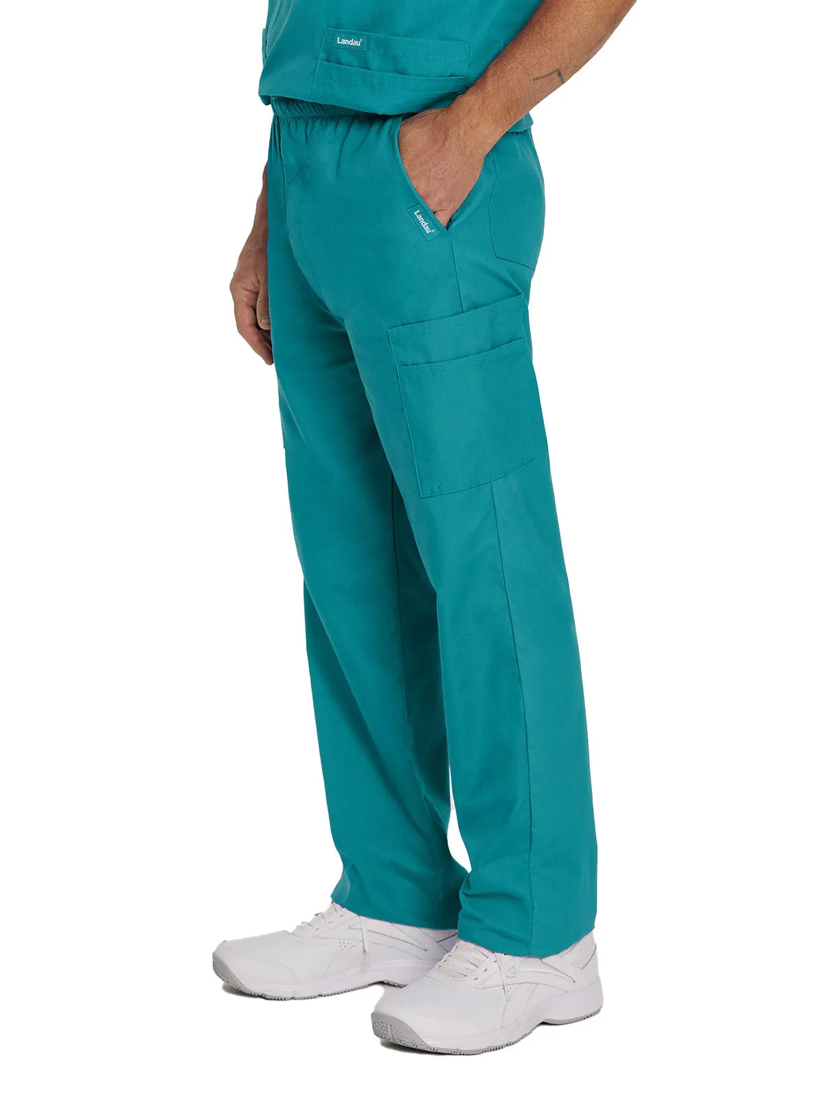 Essentials - Men's Straight-Leg Cargo Scrub Pants
