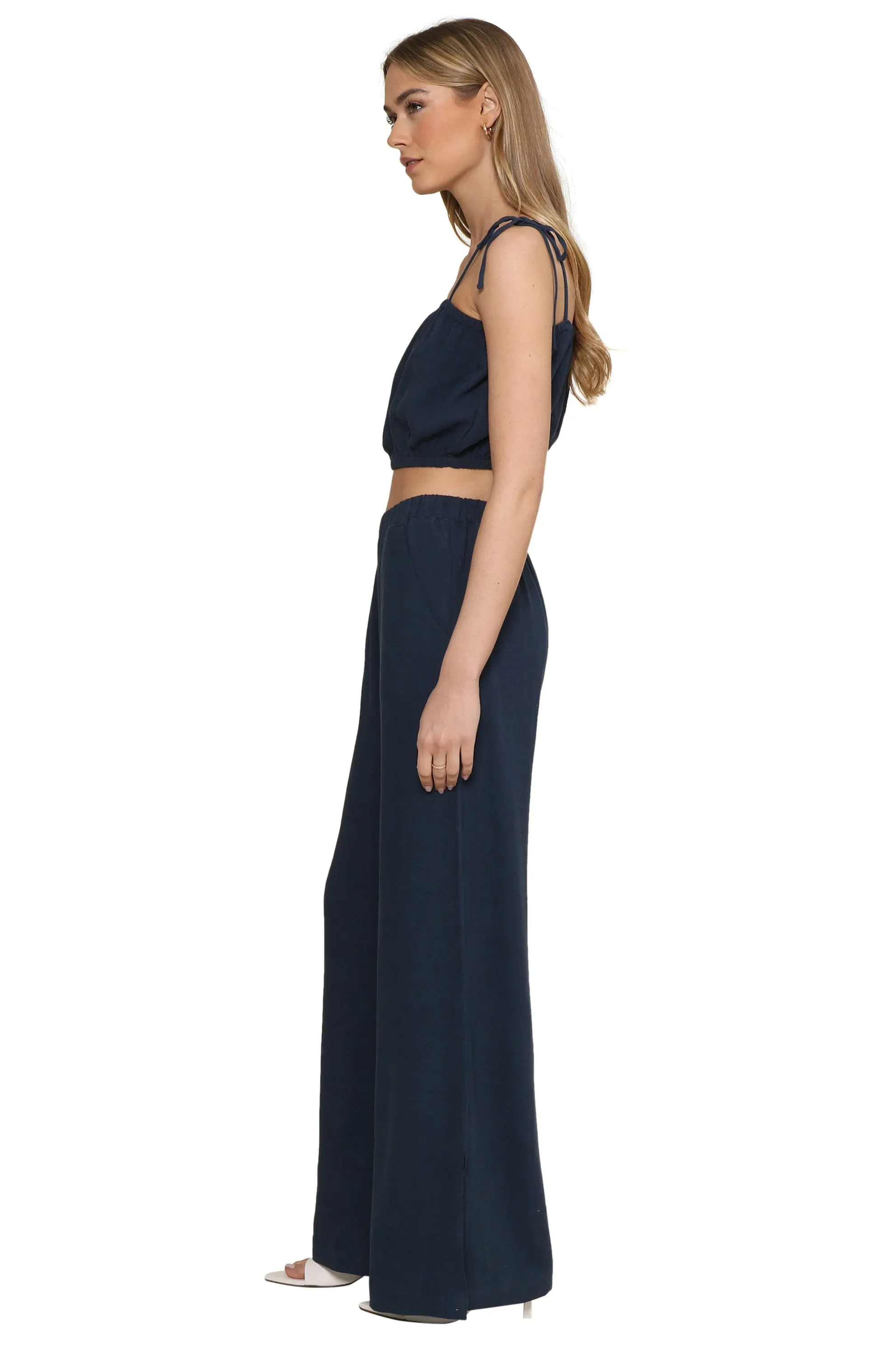Fierce Linen Bandeau Top