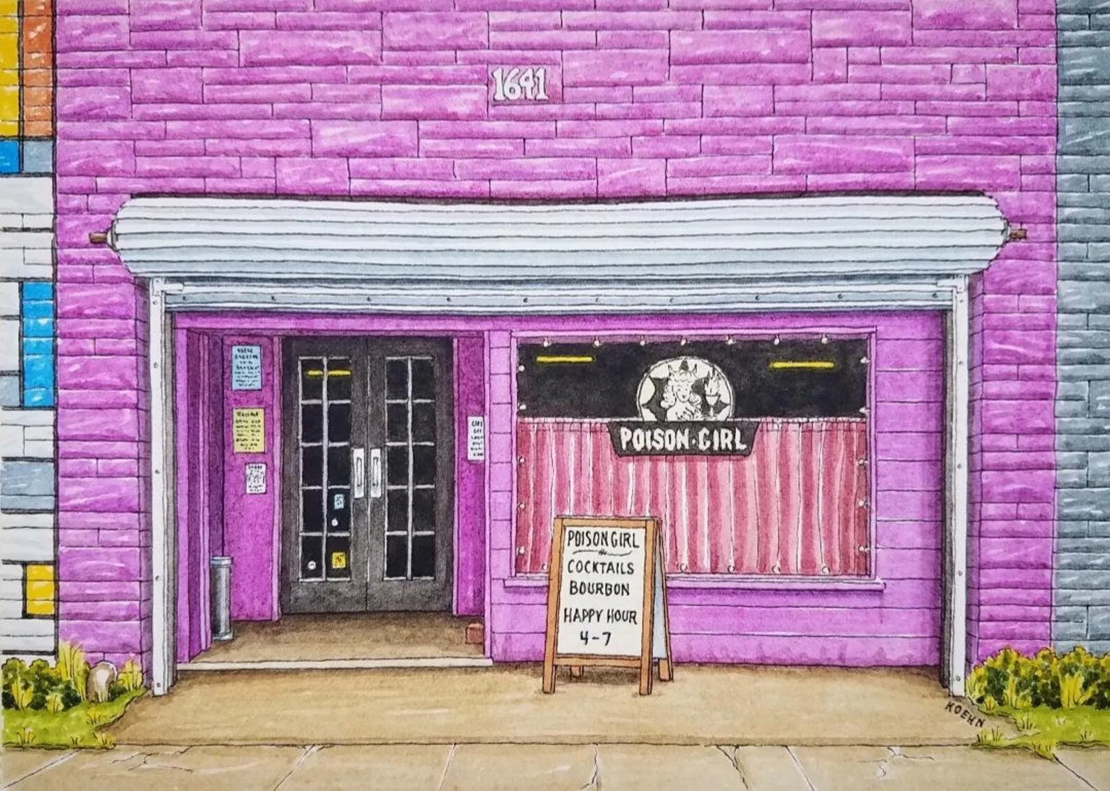 Framed Art Print 5" x 7" | Streets of Houston | Jim Koehn Artwork