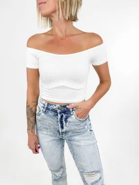 In A Dream Seamless Top- WHITE-FINAL SALE