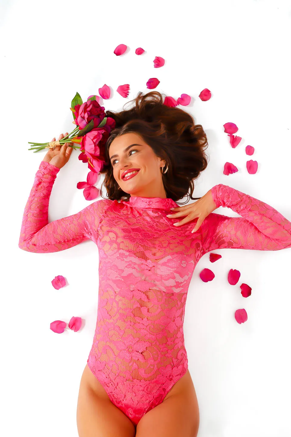 In Your Lace - Pink Lace Bodysuit