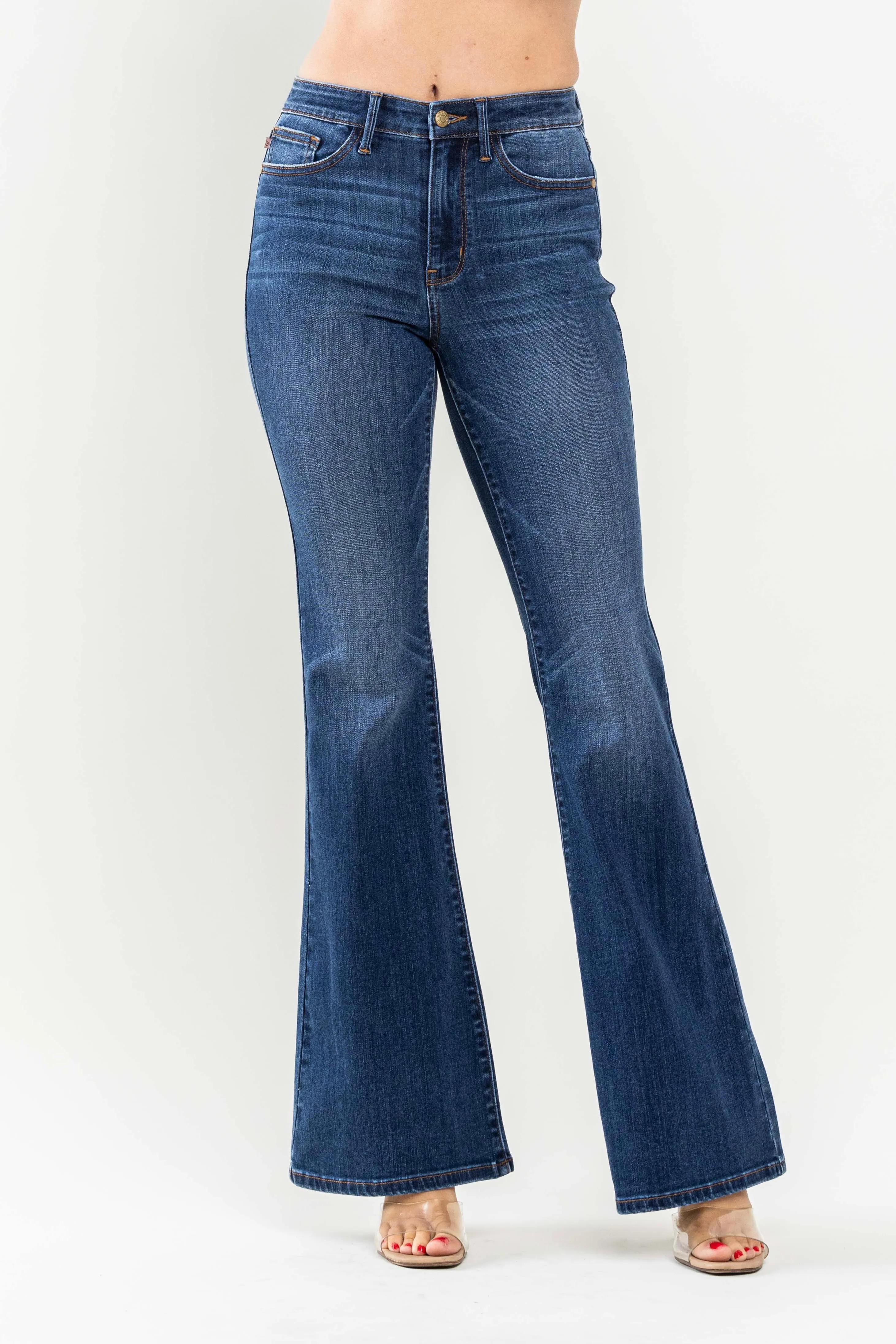 Judy Blue High Waist Flare Jeans- Dark Wash