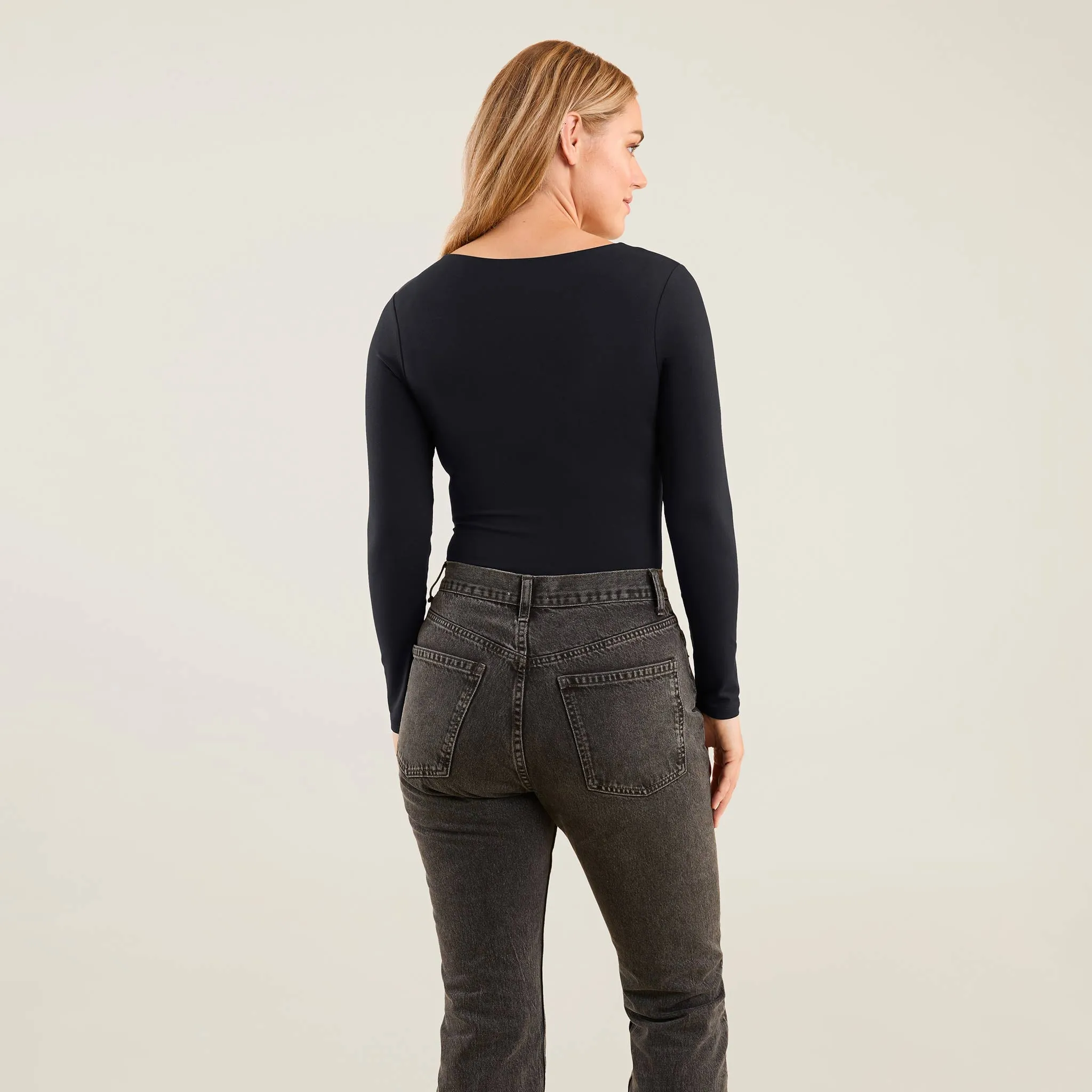 Long Sleeve Scoop Neck Bodysuit