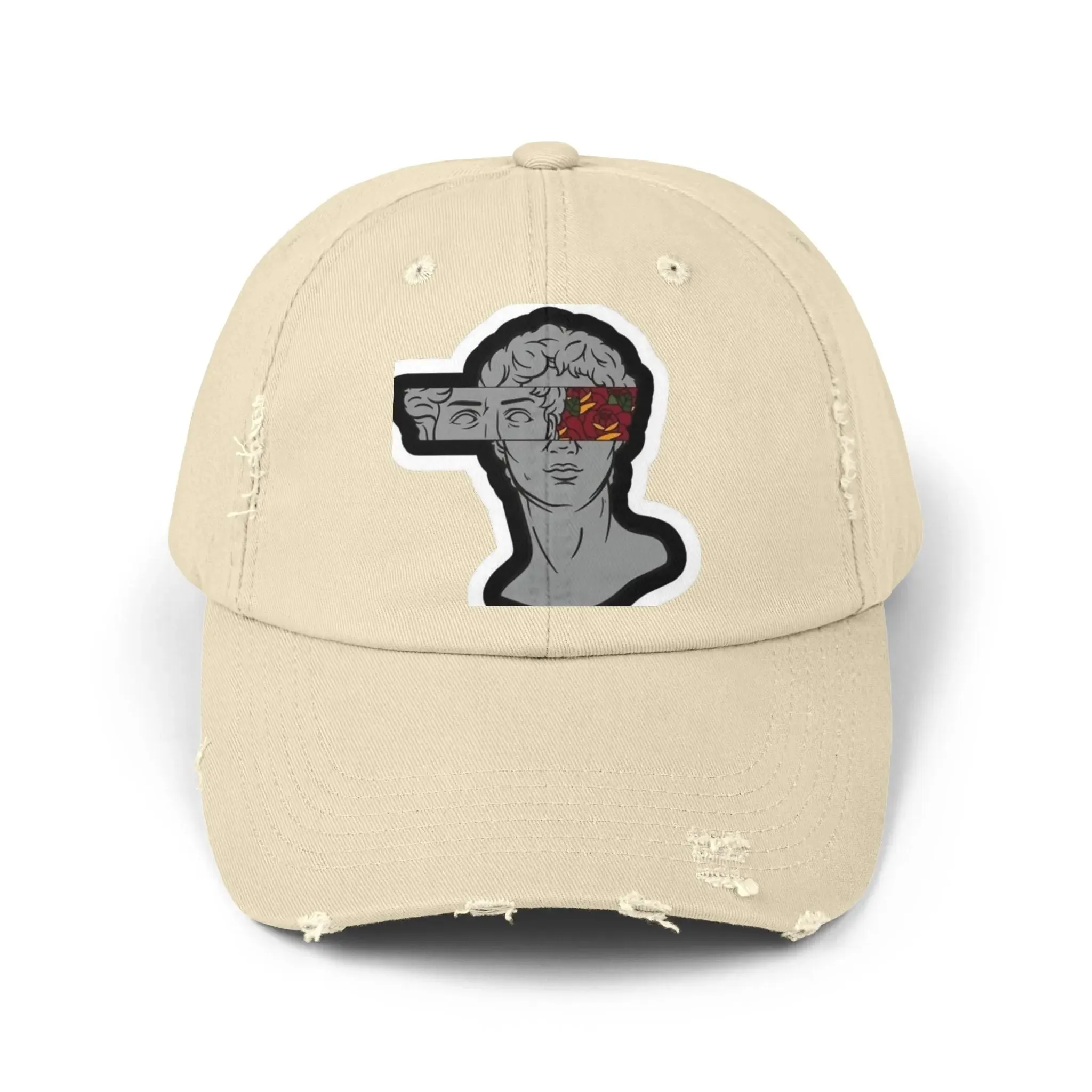 Mens & Womens Distressed Cap with Graphic Art | Trendy Casual Headwear for Style Lovers