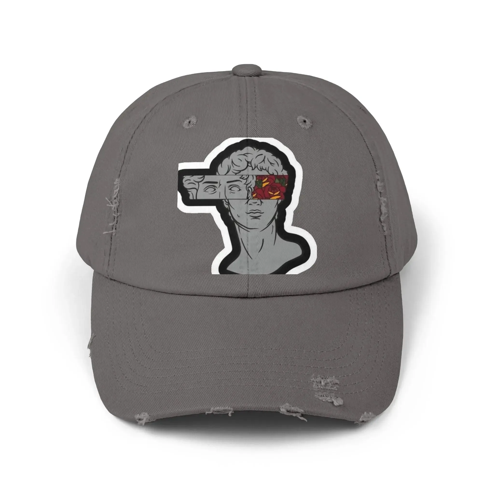 Mens & Womens Distressed Cap with Graphic Art | Trendy Casual Headwear for Style Lovers