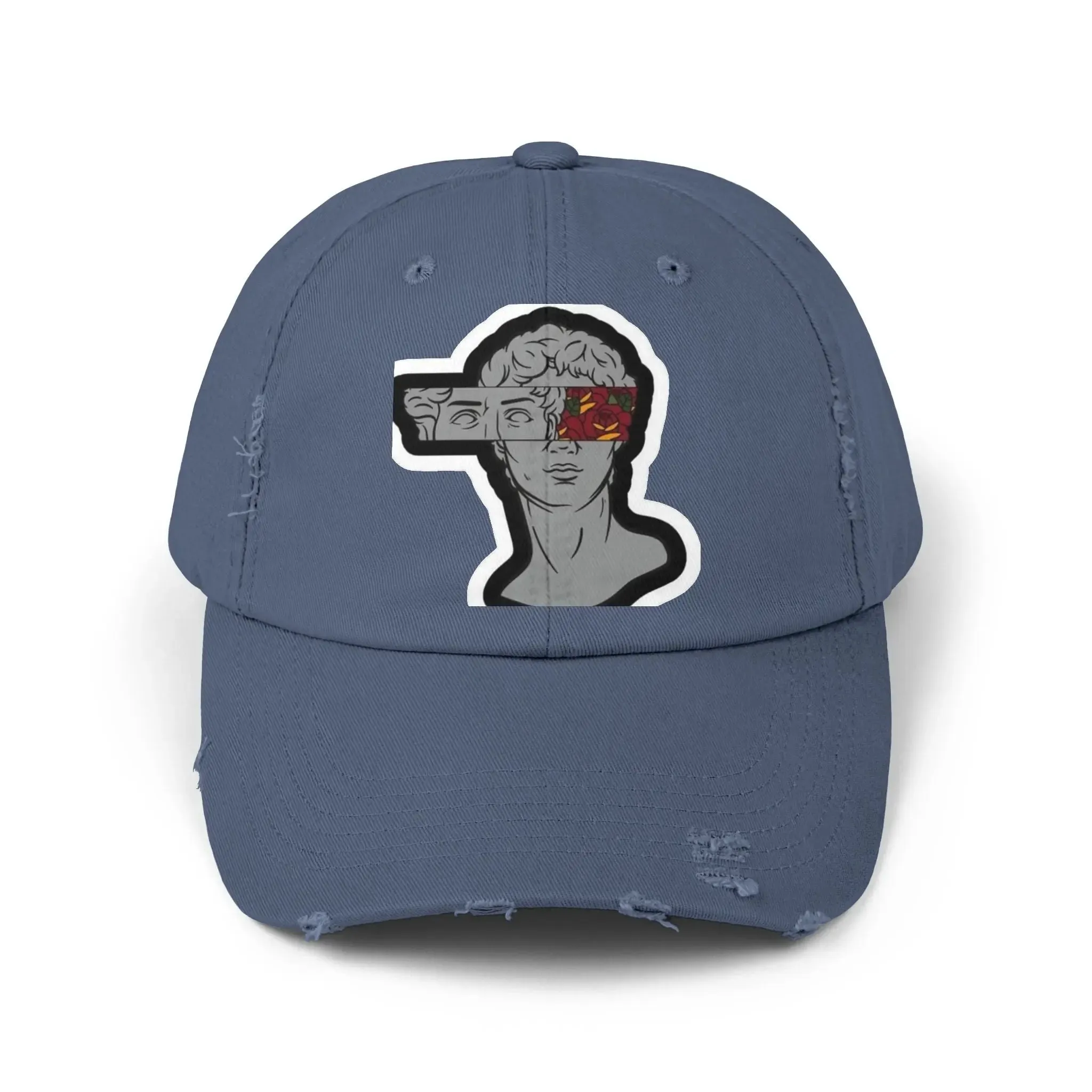 Mens & Womens Distressed Cap with Graphic Art | Trendy Casual Headwear for Style Lovers