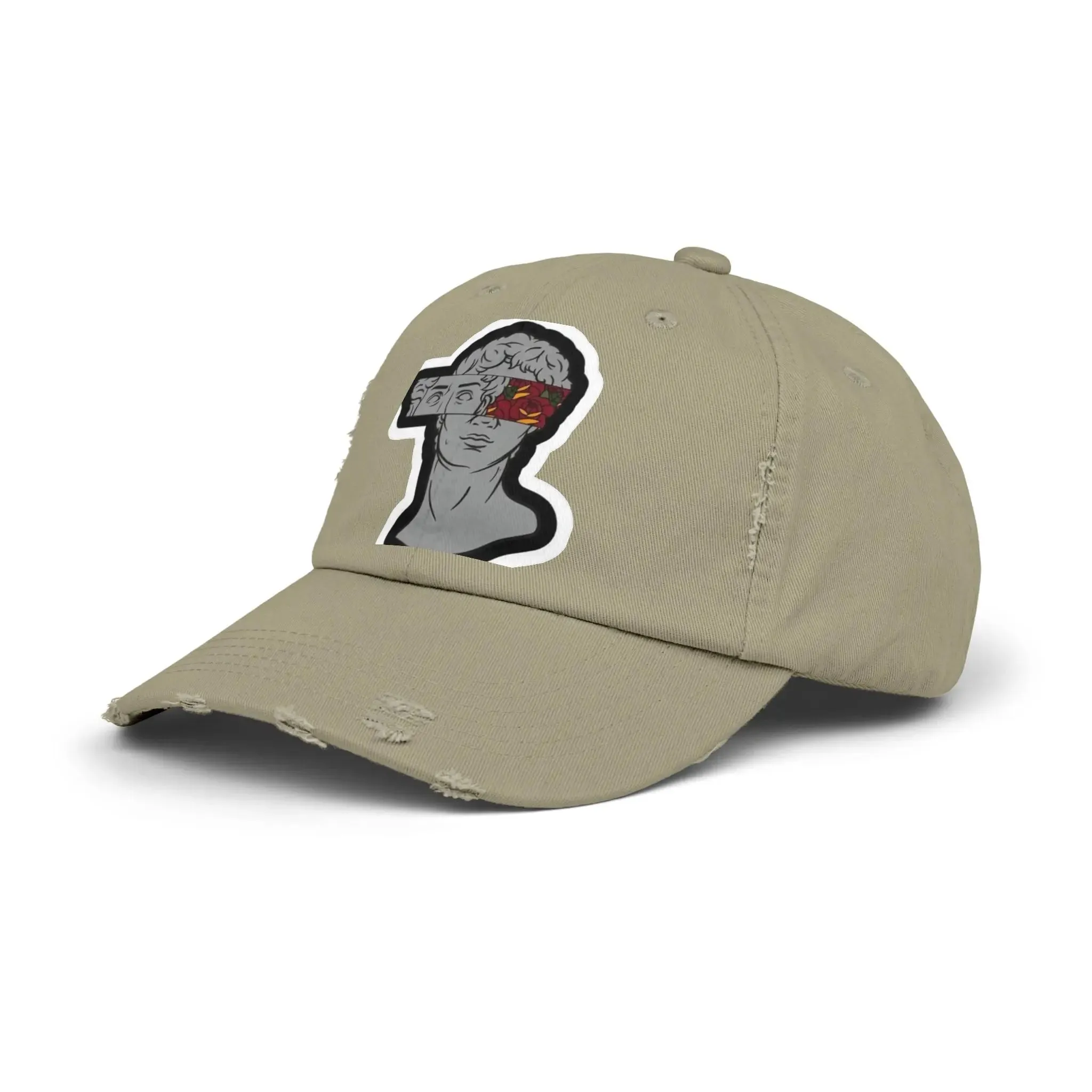Mens & Womens Distressed Cap with Graphic Art | Trendy Casual Headwear for Style Lovers
