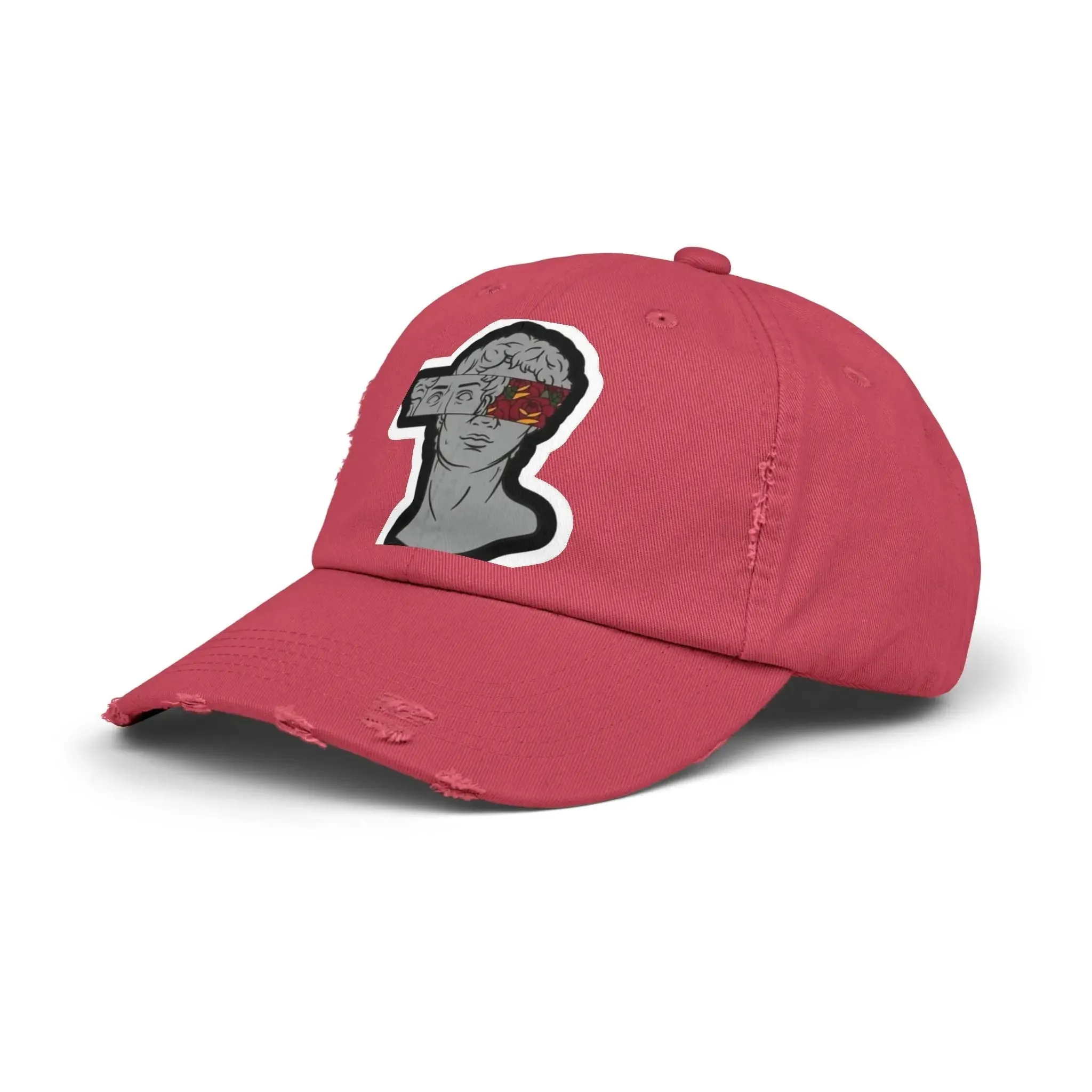 Mens & Womens Distressed Cap with Graphic Art | Trendy Casual Headwear for Style Lovers